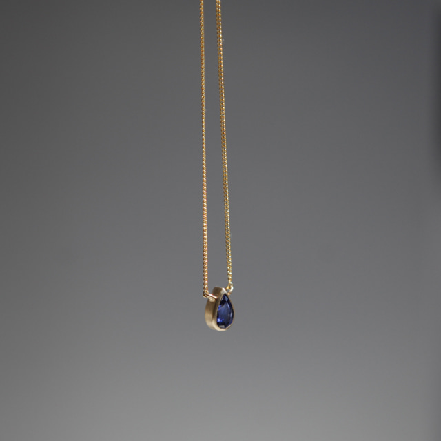 라크리마 사파이어 목걸이 Lacrima Sapphire Gold Necklace,14K,18K